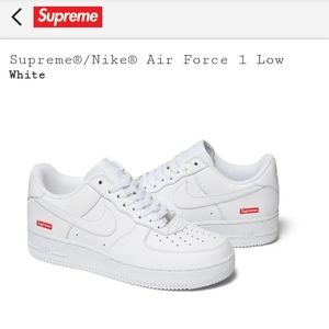 Supreme x Nike Air Force 1 Low White Men's Size 12